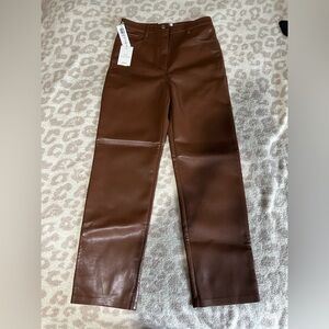 Aritzia Brown Straight Leg Pants